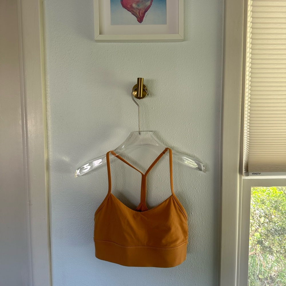 Orange Strappy Sports Bra